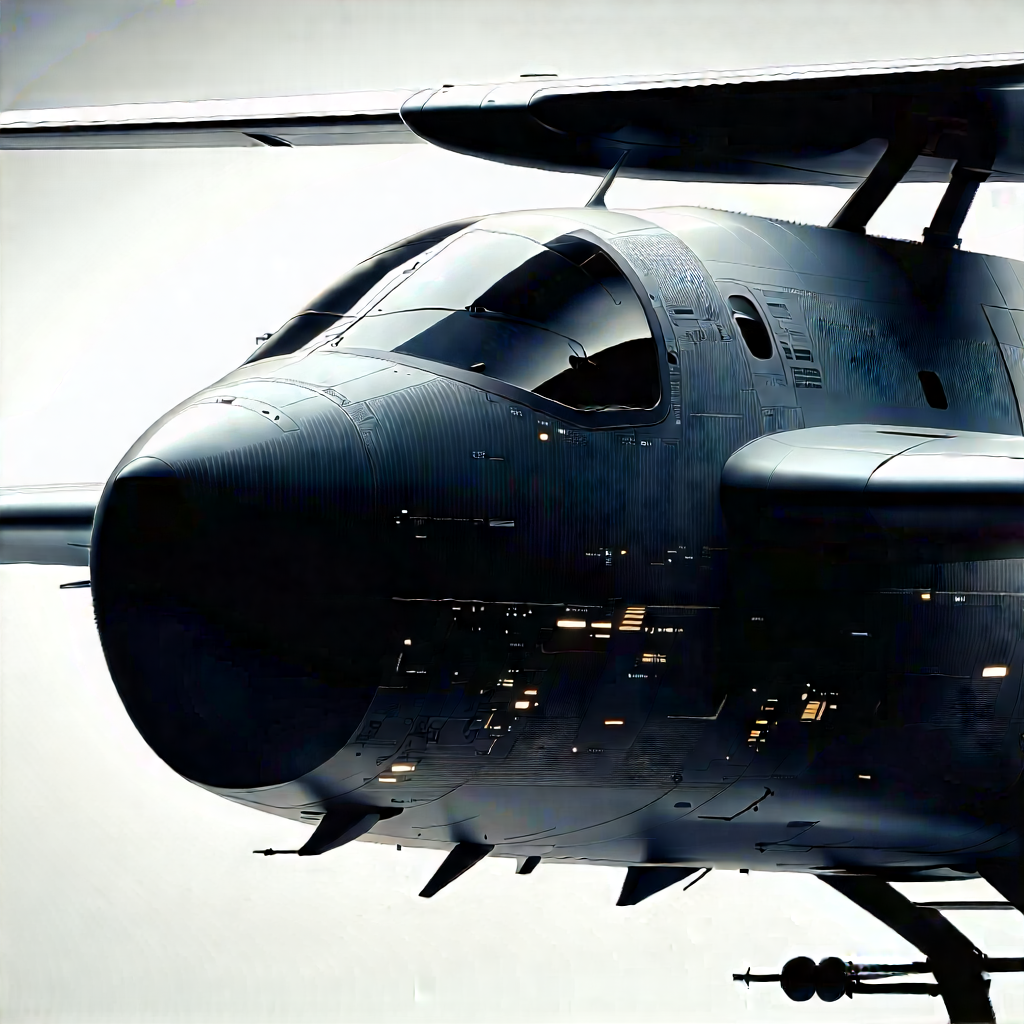 Aerospace Technology In (design:1.45) Studio With Black Airplane