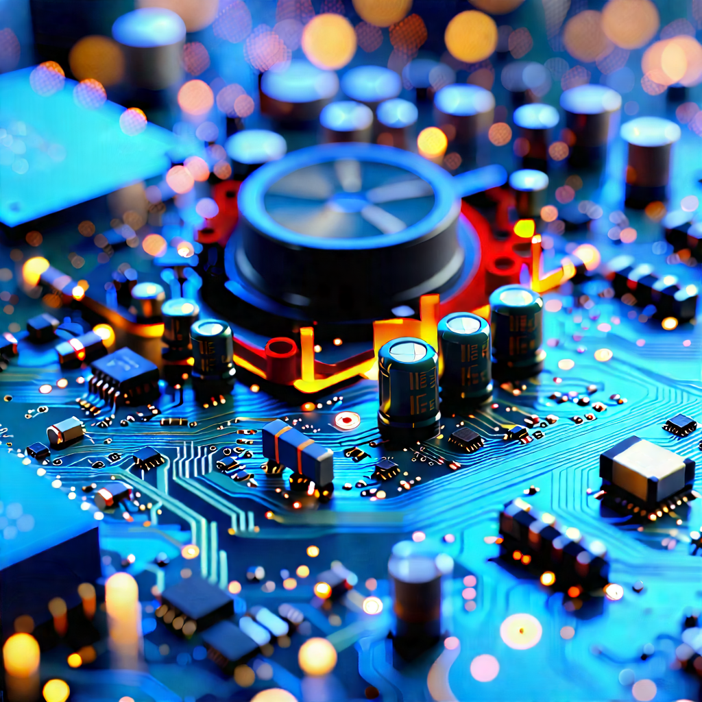 Close-up of electronic circuit