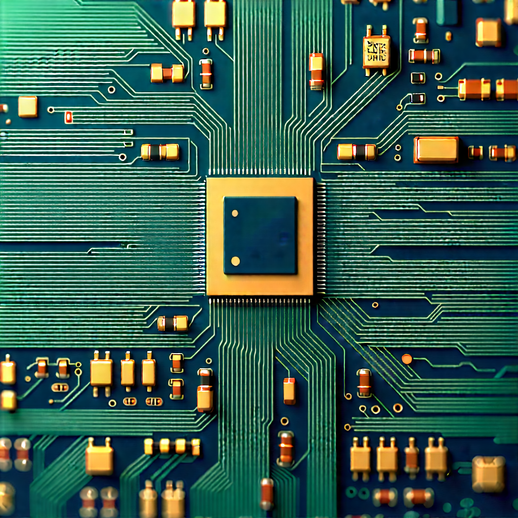 Close-up of electronic circuit
