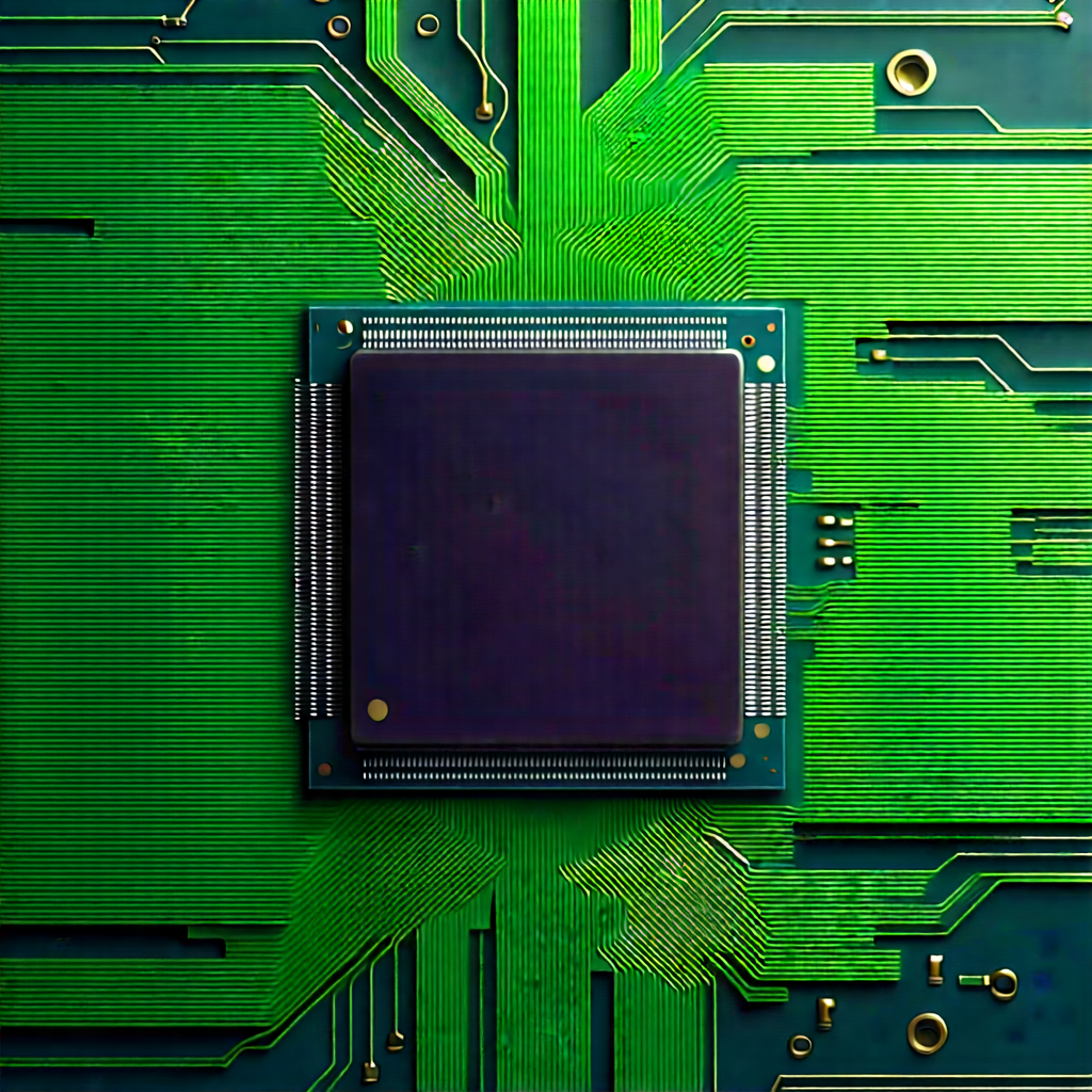 Close-up of microprocessor