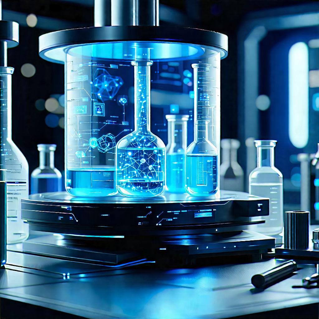 (futuristic:1.18) Research Laboratory With Image, There