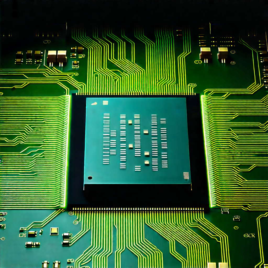 Close-up of microprocessor