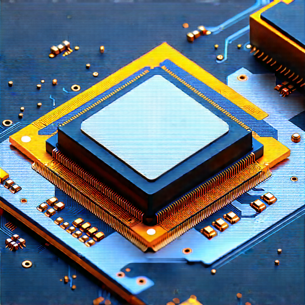 Close-up of microprocessor