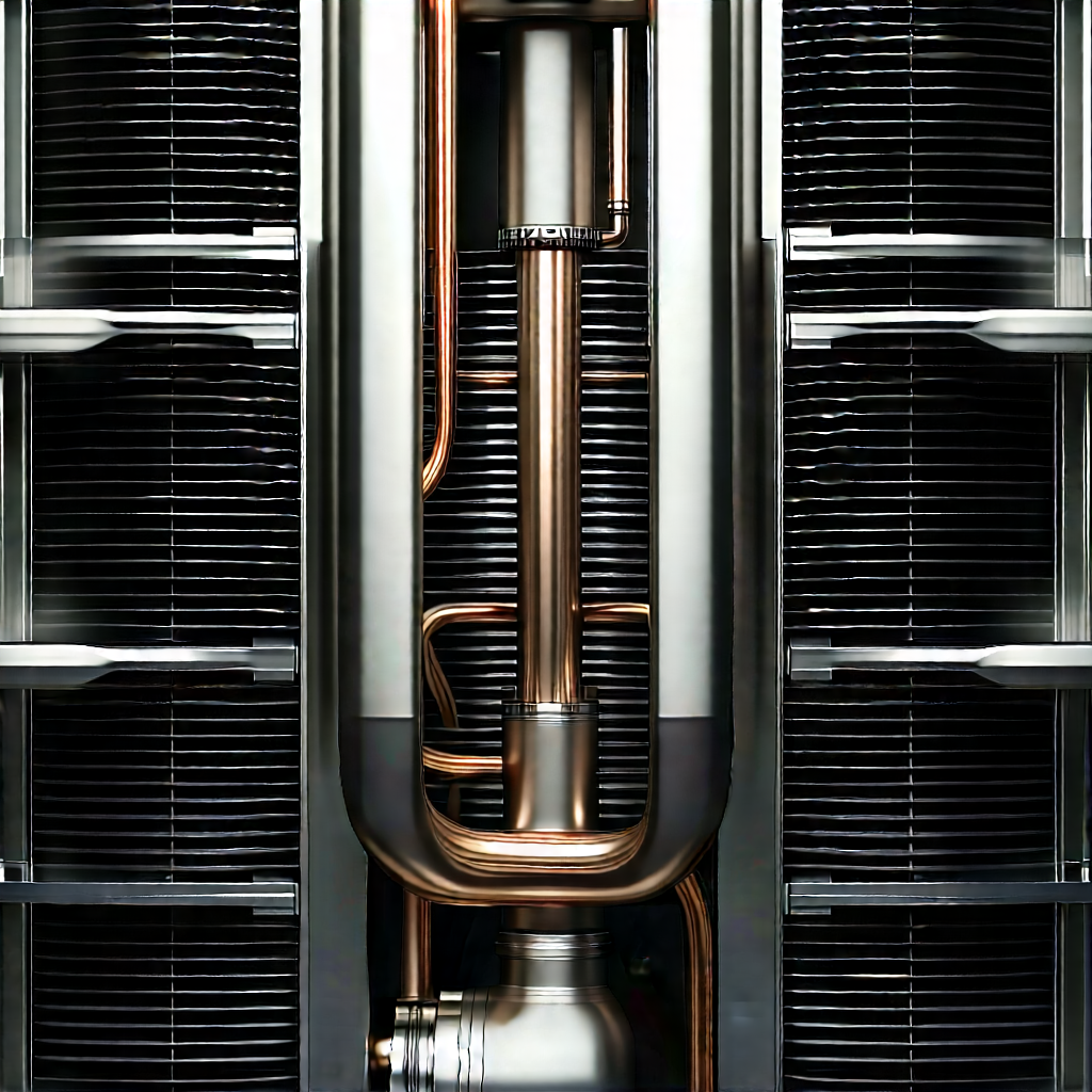 Close-up Of Cooling System With Large Metal
