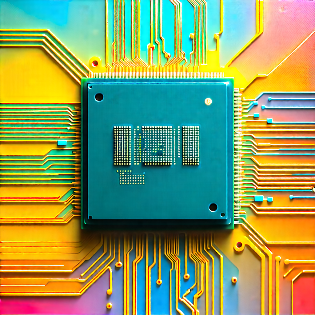Close-up of microprocessor