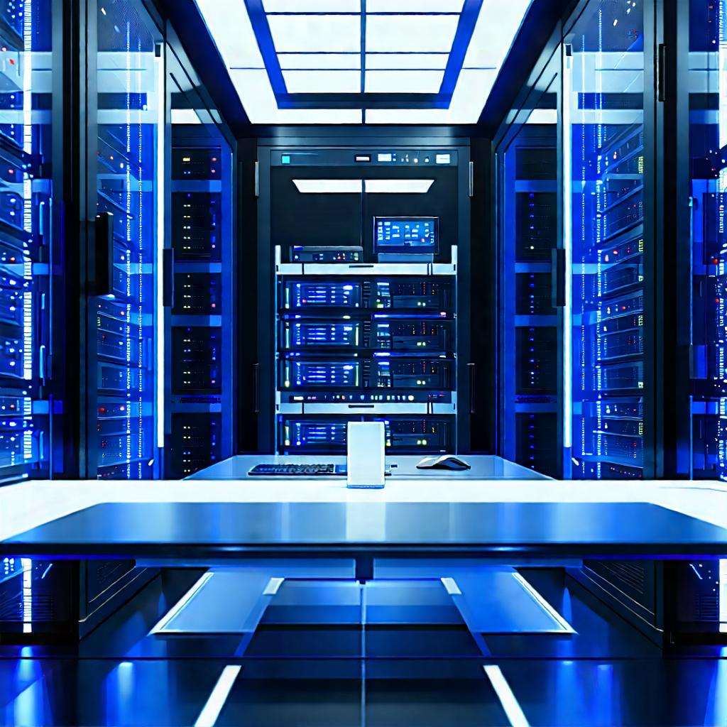 (futuristic:1.49) Server Room With Image, There