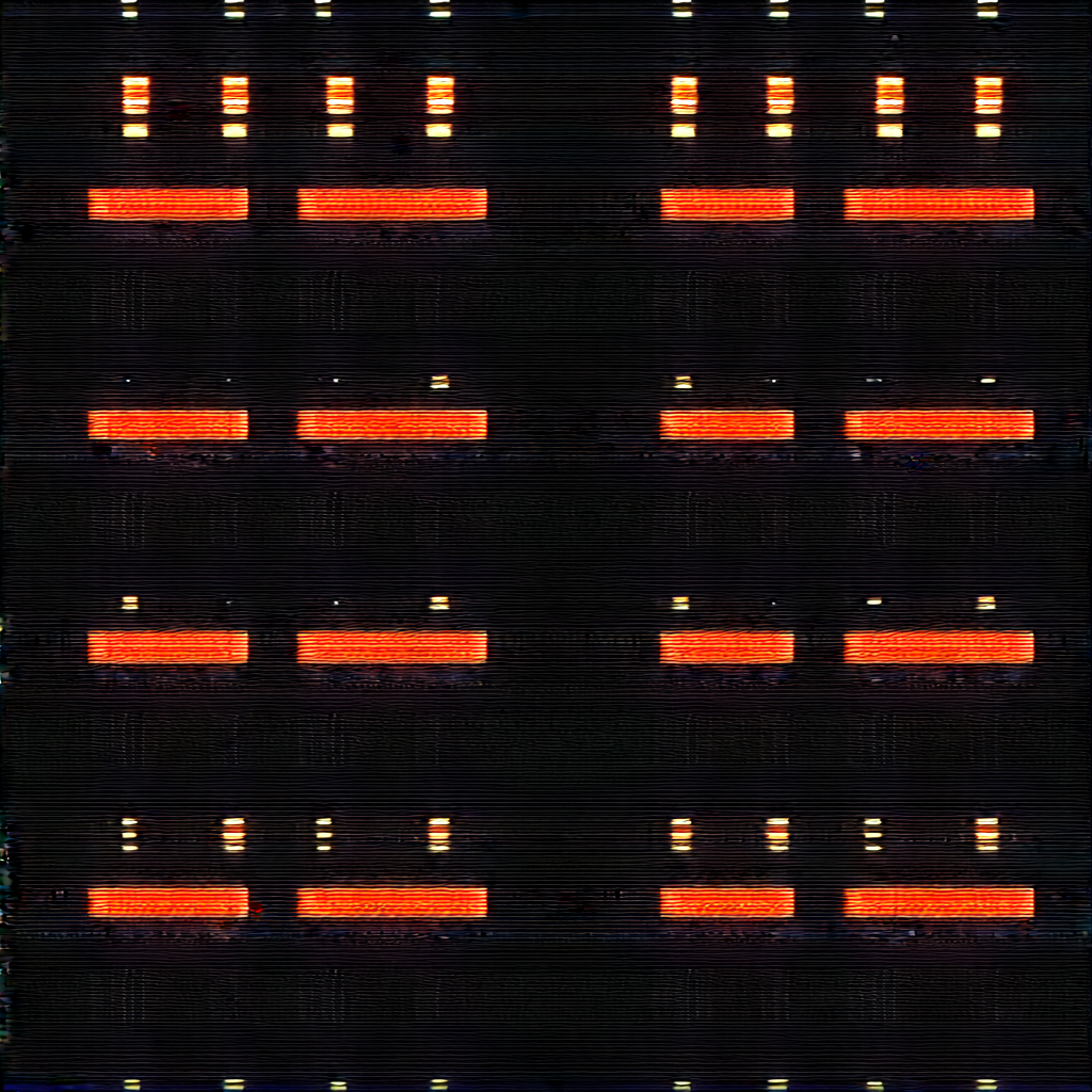 Close-up of sensor array