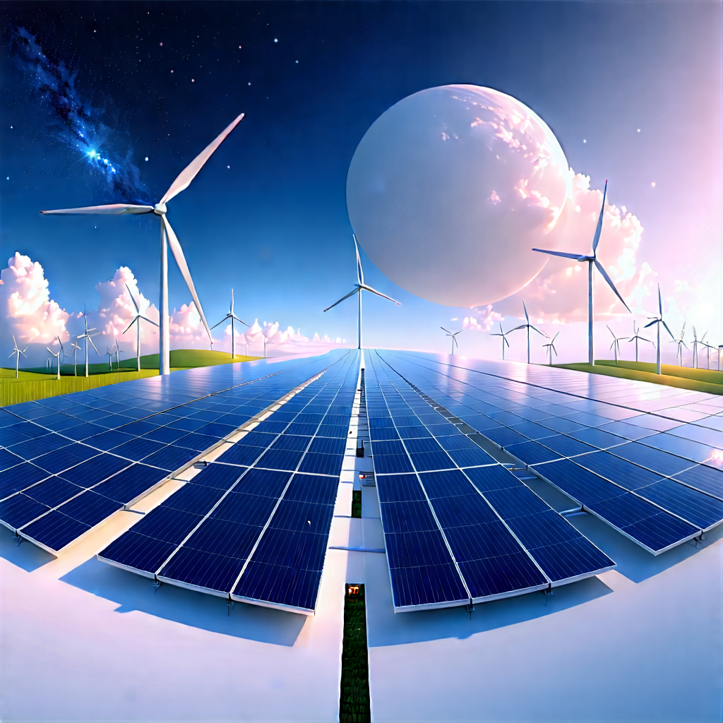 Innovative Renewable Energy (design:1.4) With Large, White,