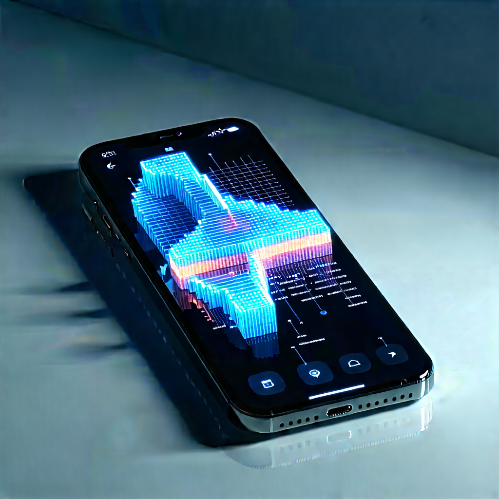 Smartphone With Data Visualization With Cell Phone