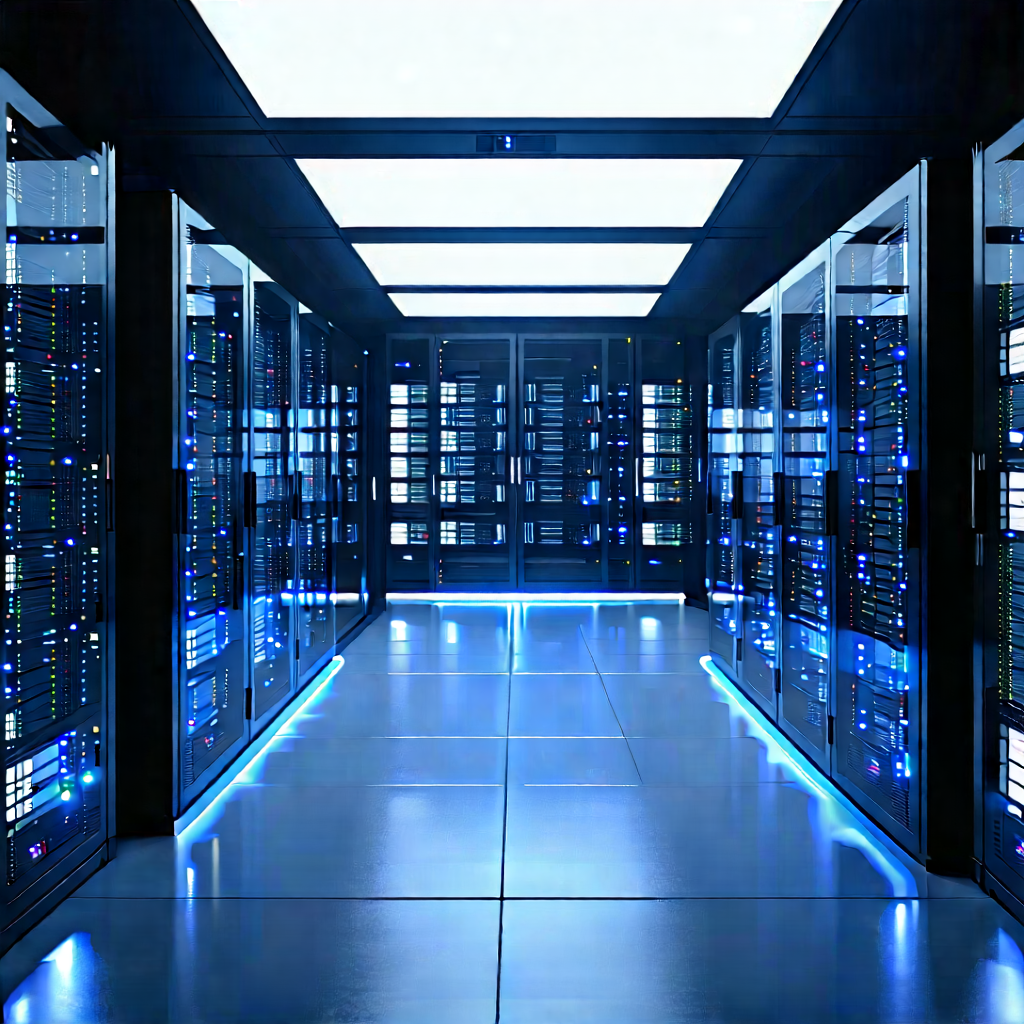 Futuristic Server Room With Image, There