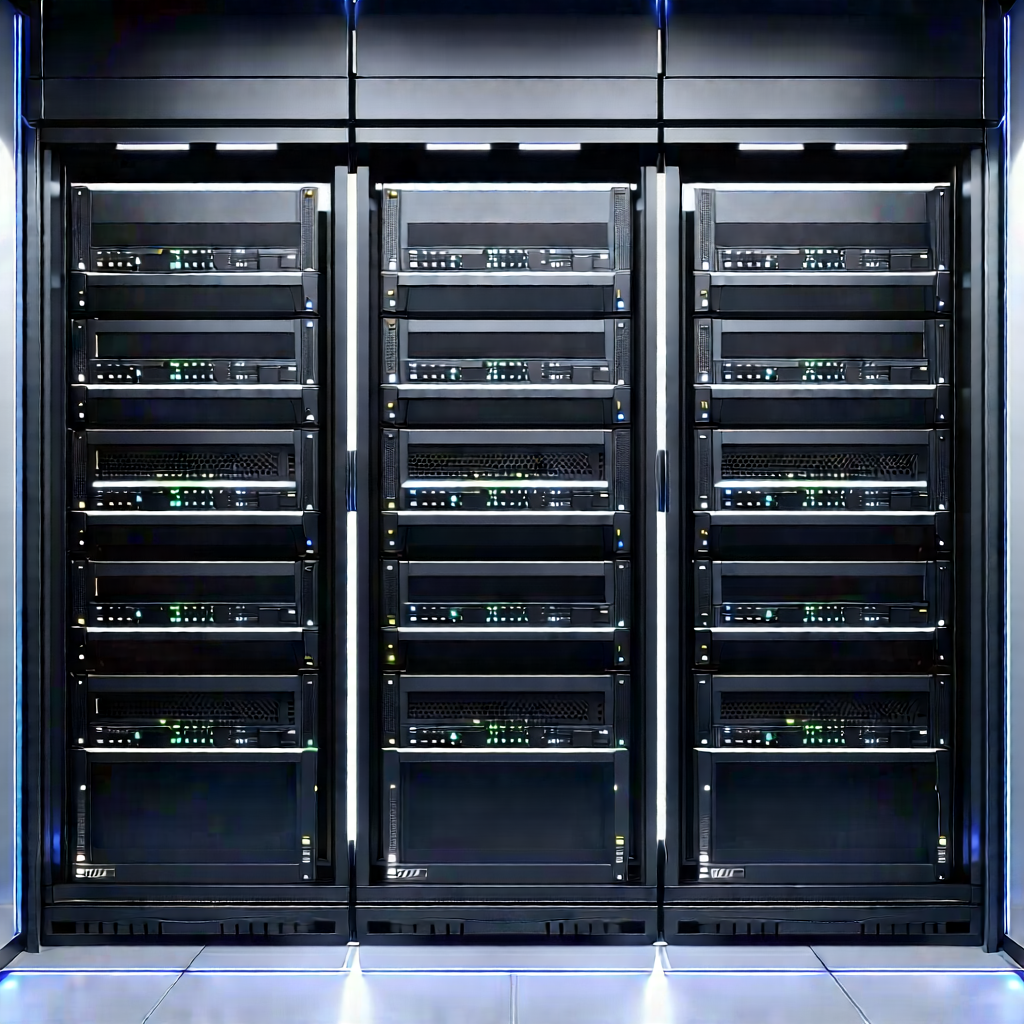 Server Rack With Laser Scanning With Large Room