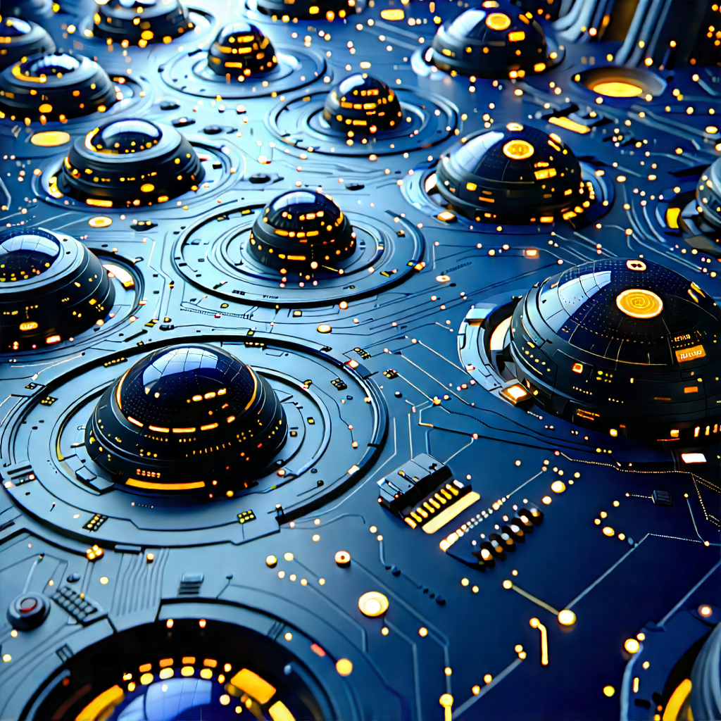 Close-up of sensor array