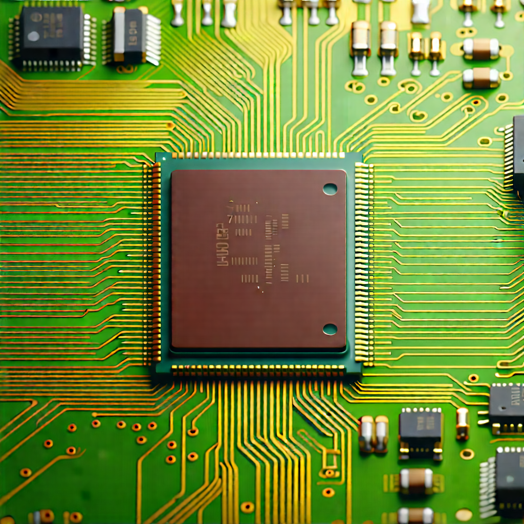 Close-up of microprocessor