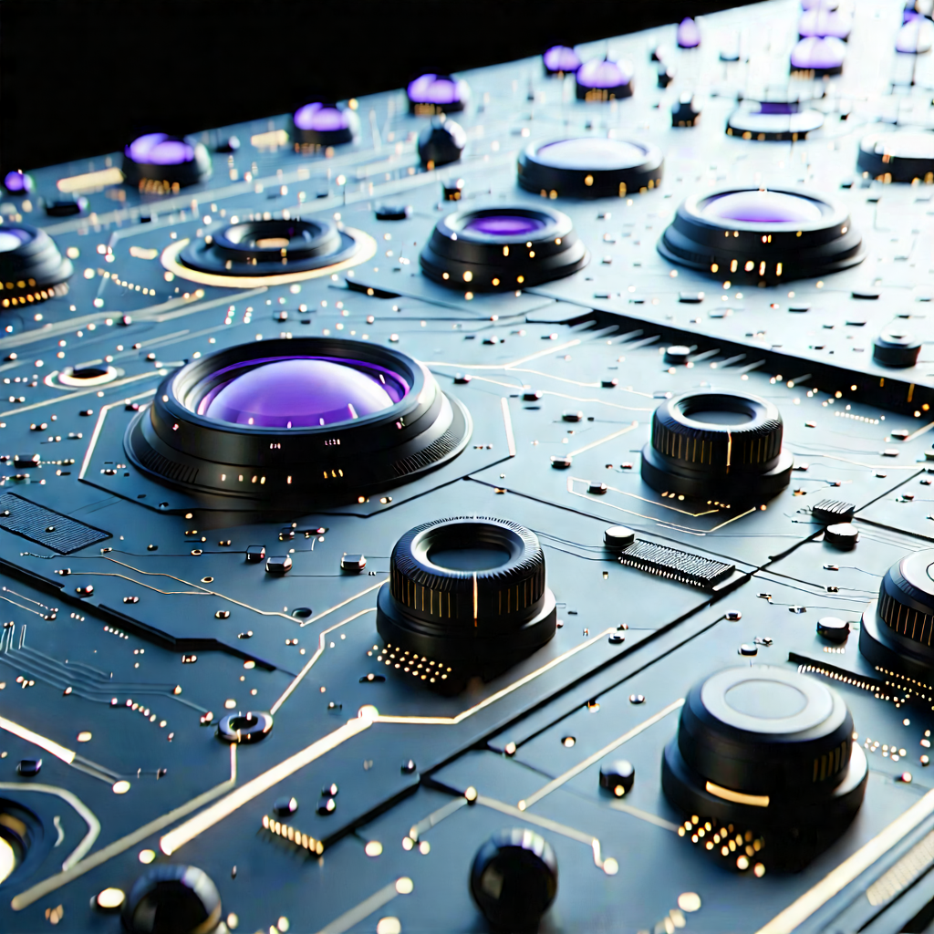 Close-up of sensor array