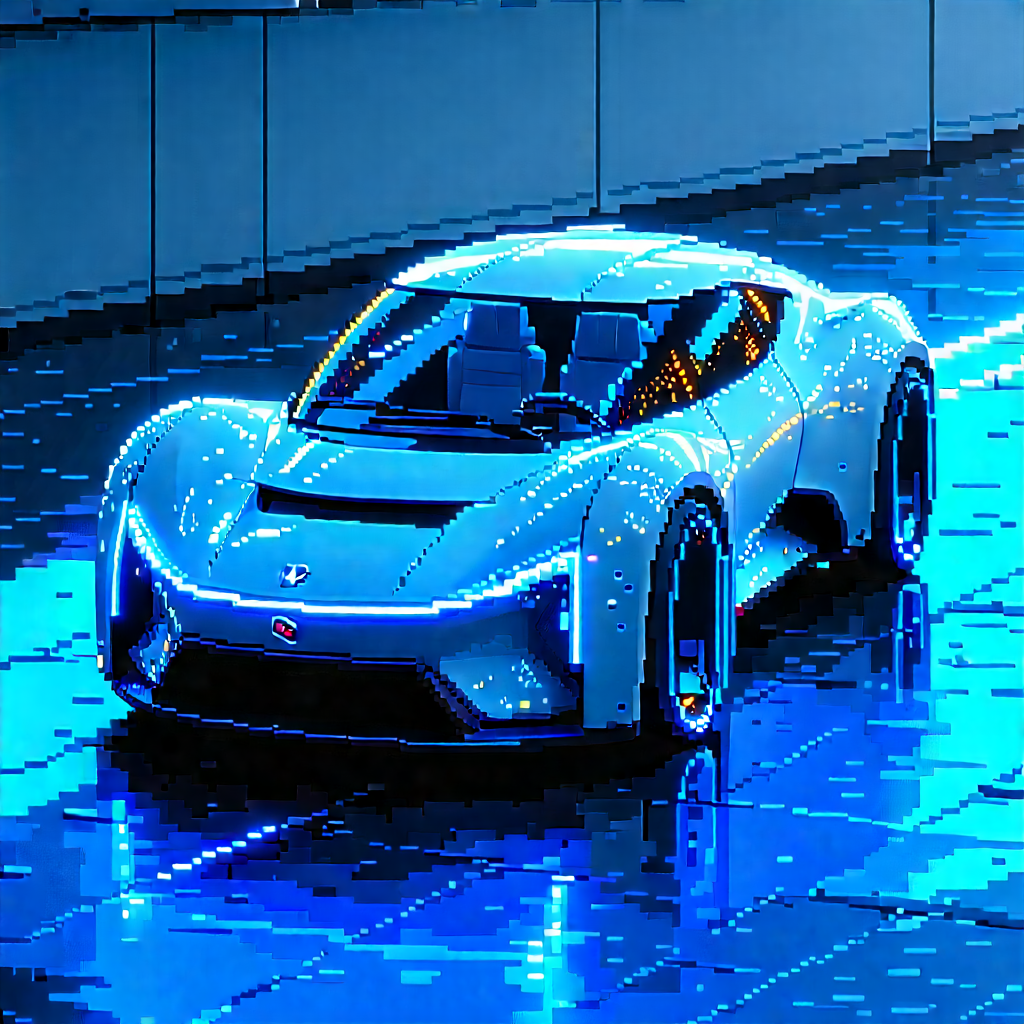 Innovative Electric Vehicle (design:1.49) With Futuristic Driving