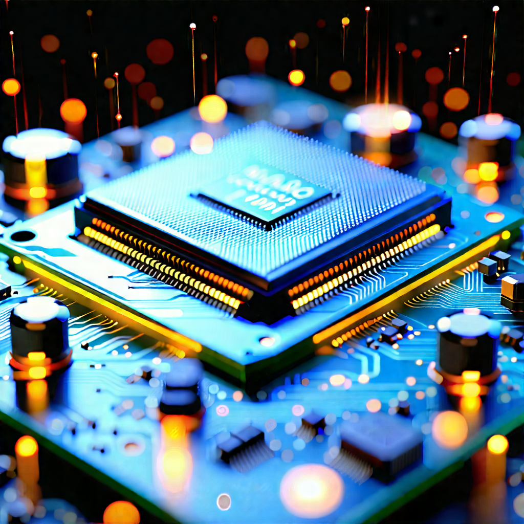 Close-up of microprocessor