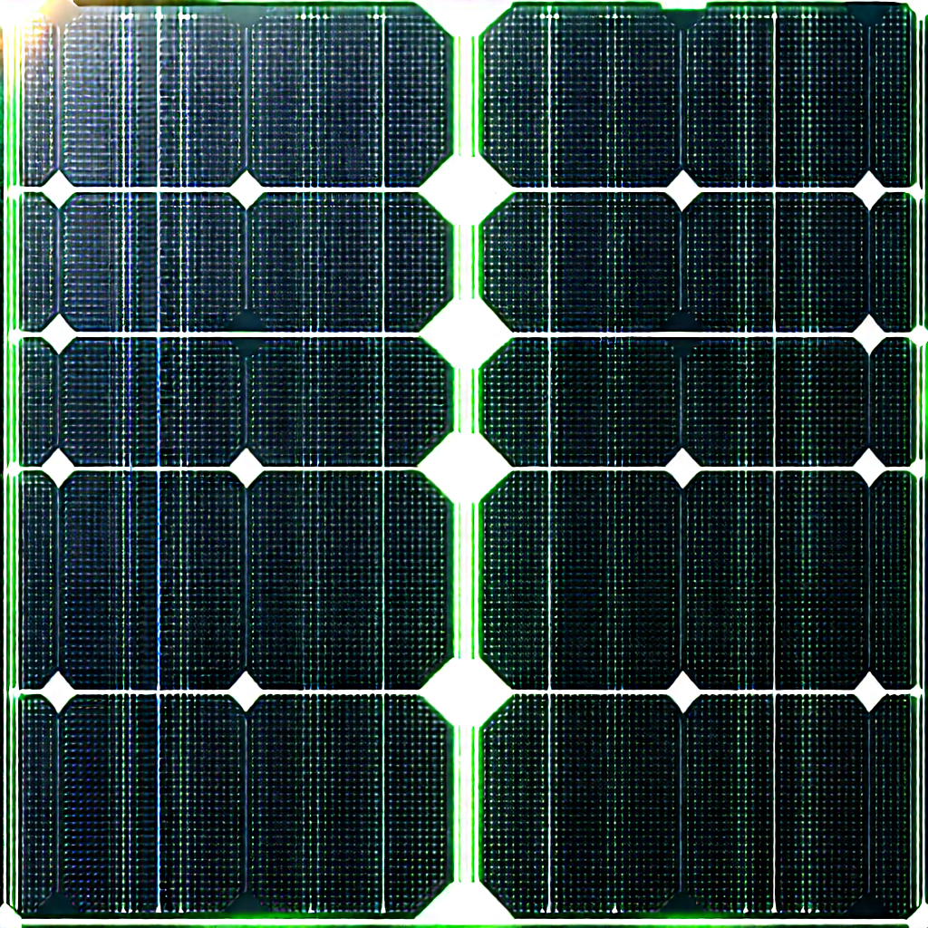 Solar panel with digital particles