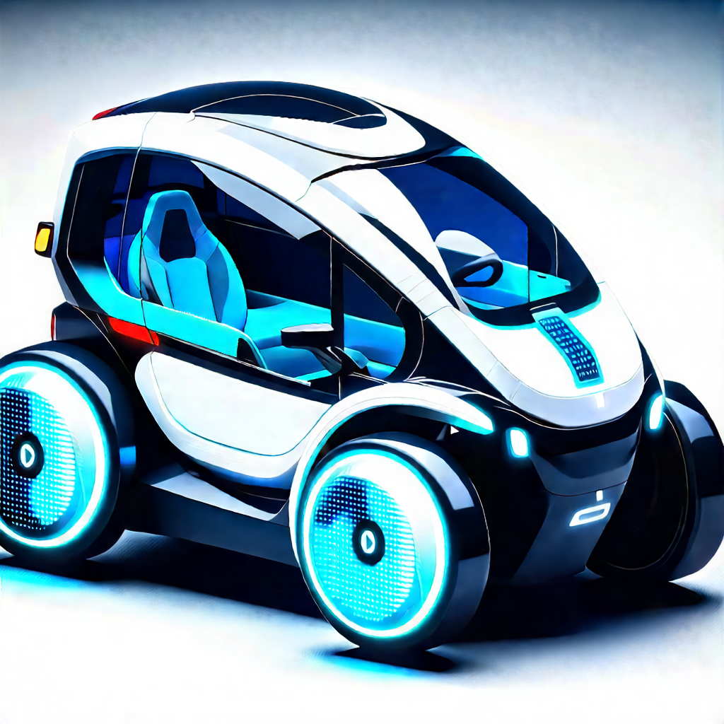 Innovative Electric Vehicle (design:1.39) With Futuristic Sleek