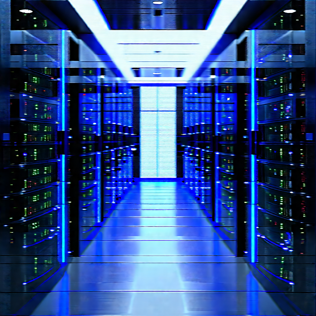 Futuristic Server Room With Image, There