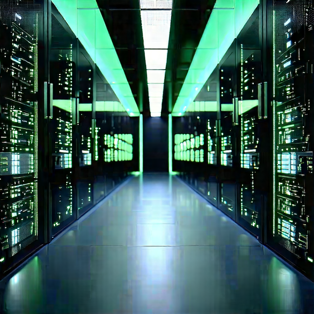 (futuristic:1.37) Server Room With Image, There