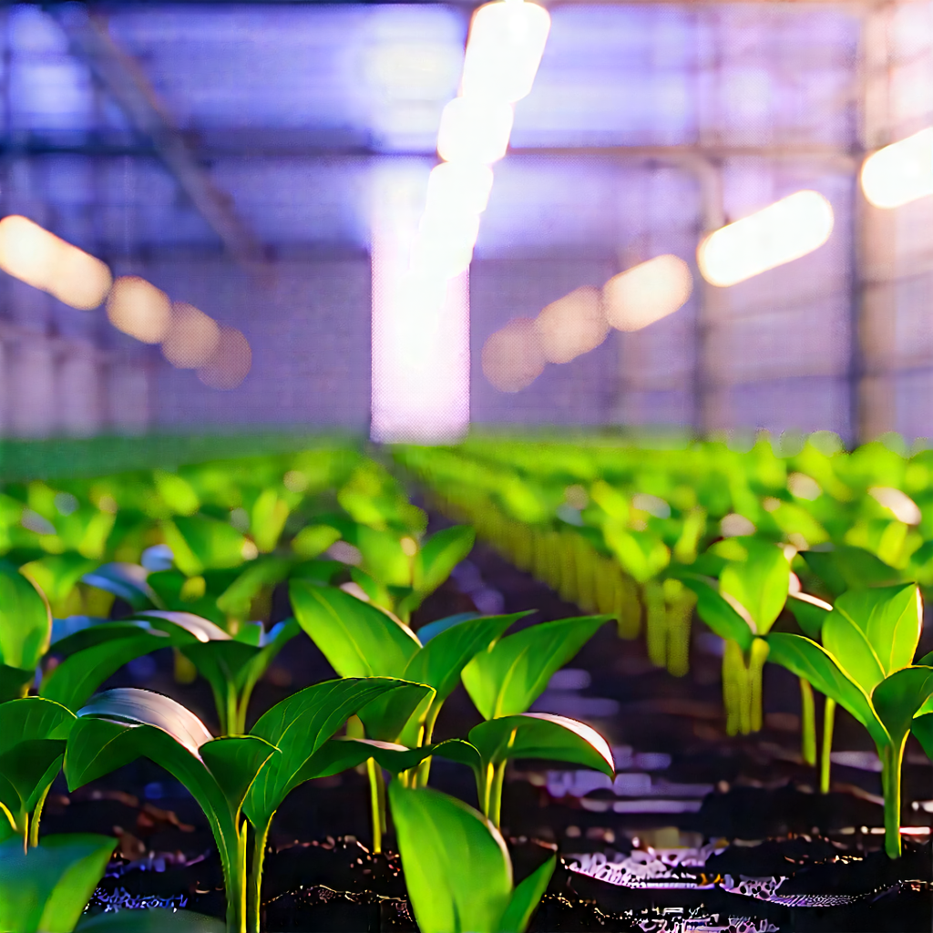 Agricultural Technology In Manufacturing Facility With Large Greenhouse