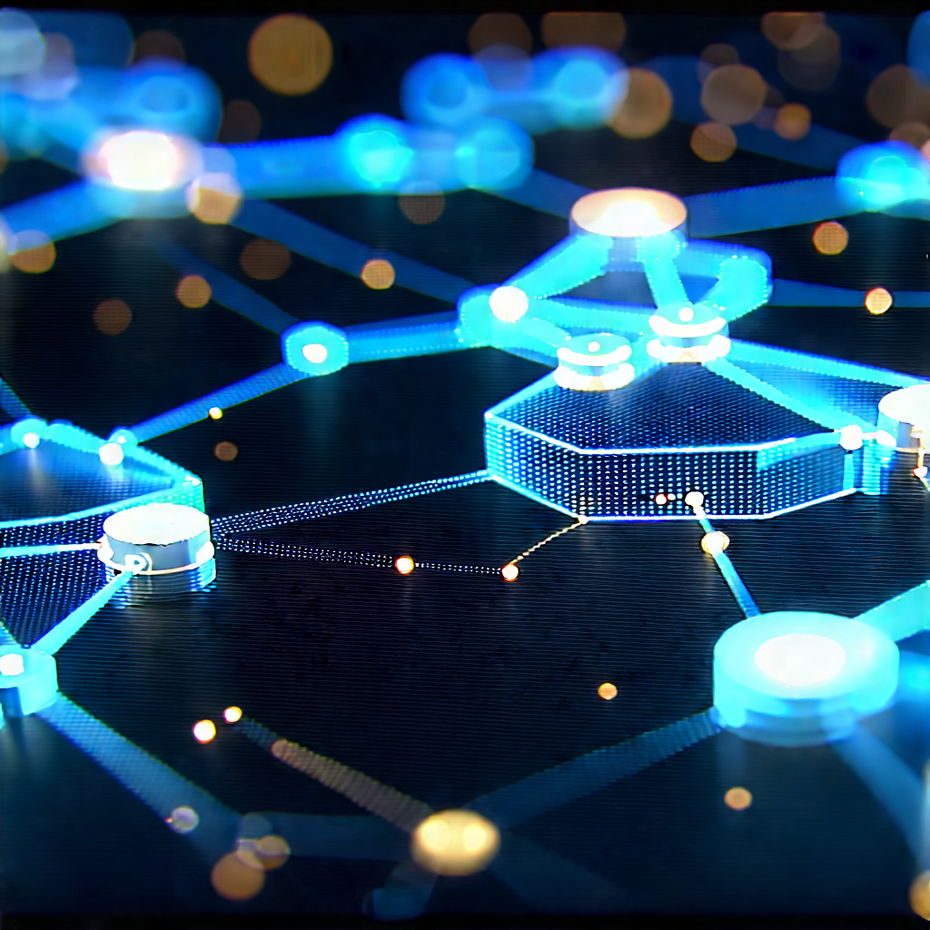 Blockchain Network Visualization With Image, There