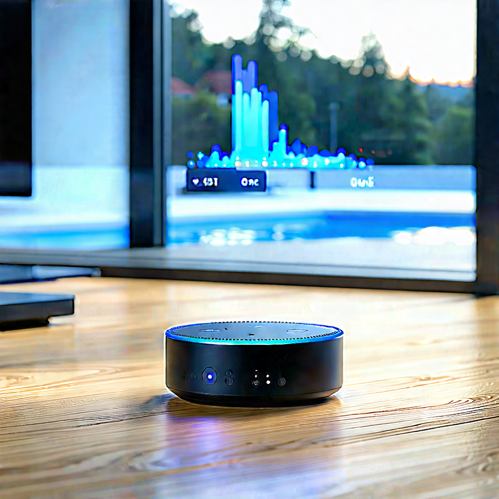 Smart Home Device With Data Visualization With Room Large