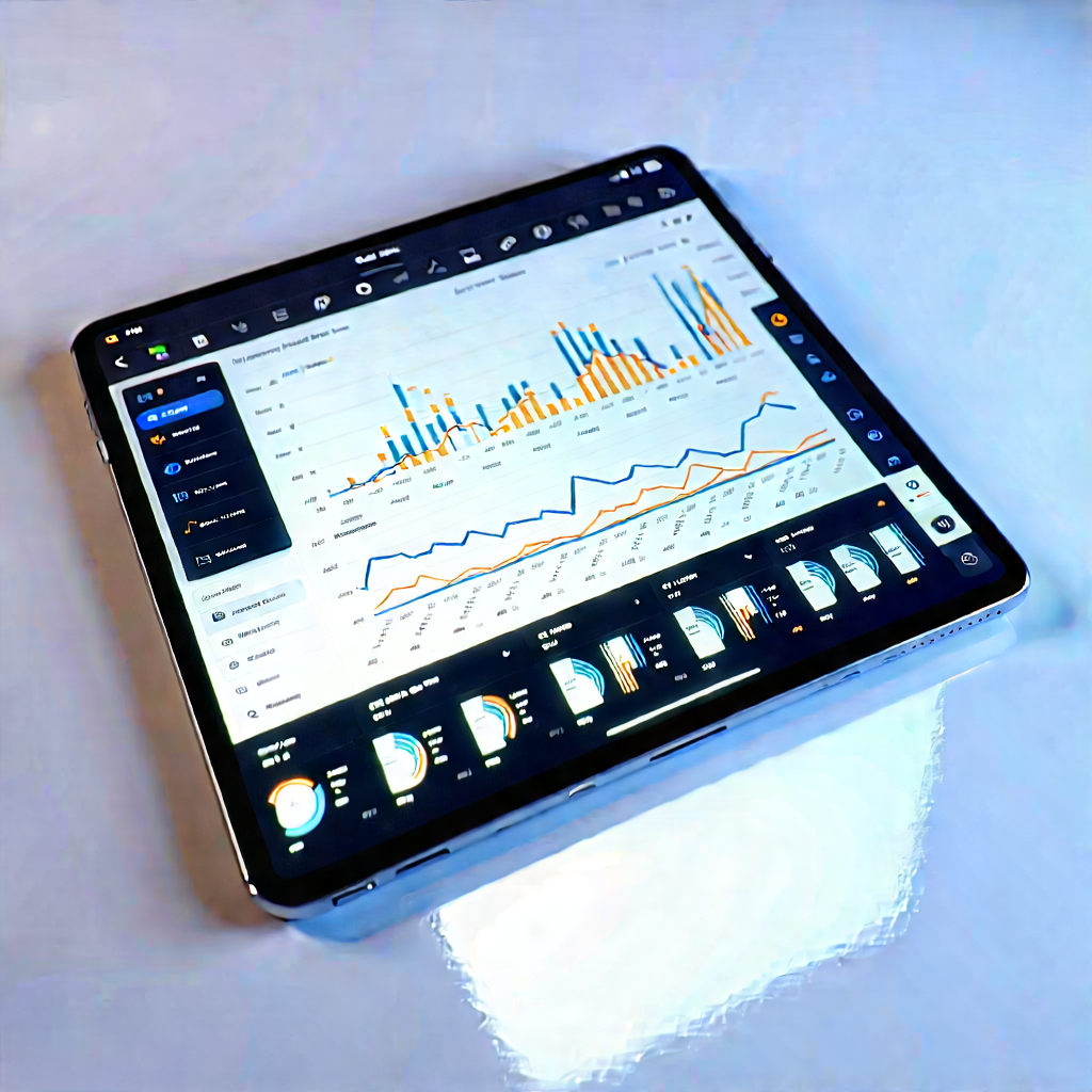 Tablet With Data Visualization With Tablet Computer