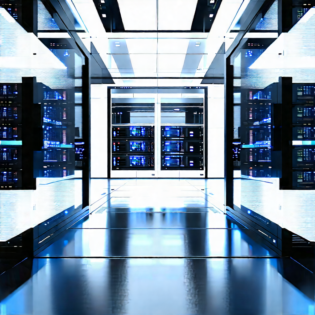 Futuristic Server Room With Image, There