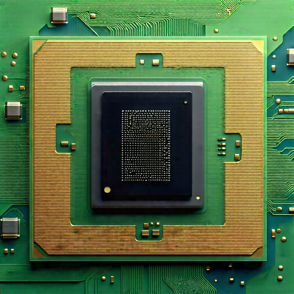 Close-up of microprocessor