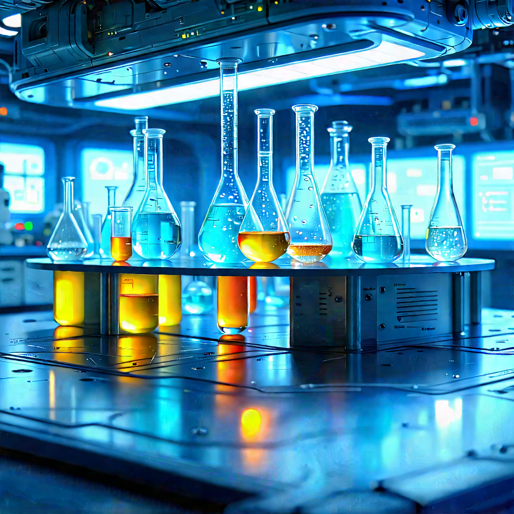 Futuristic Research Laboratory With Image, There