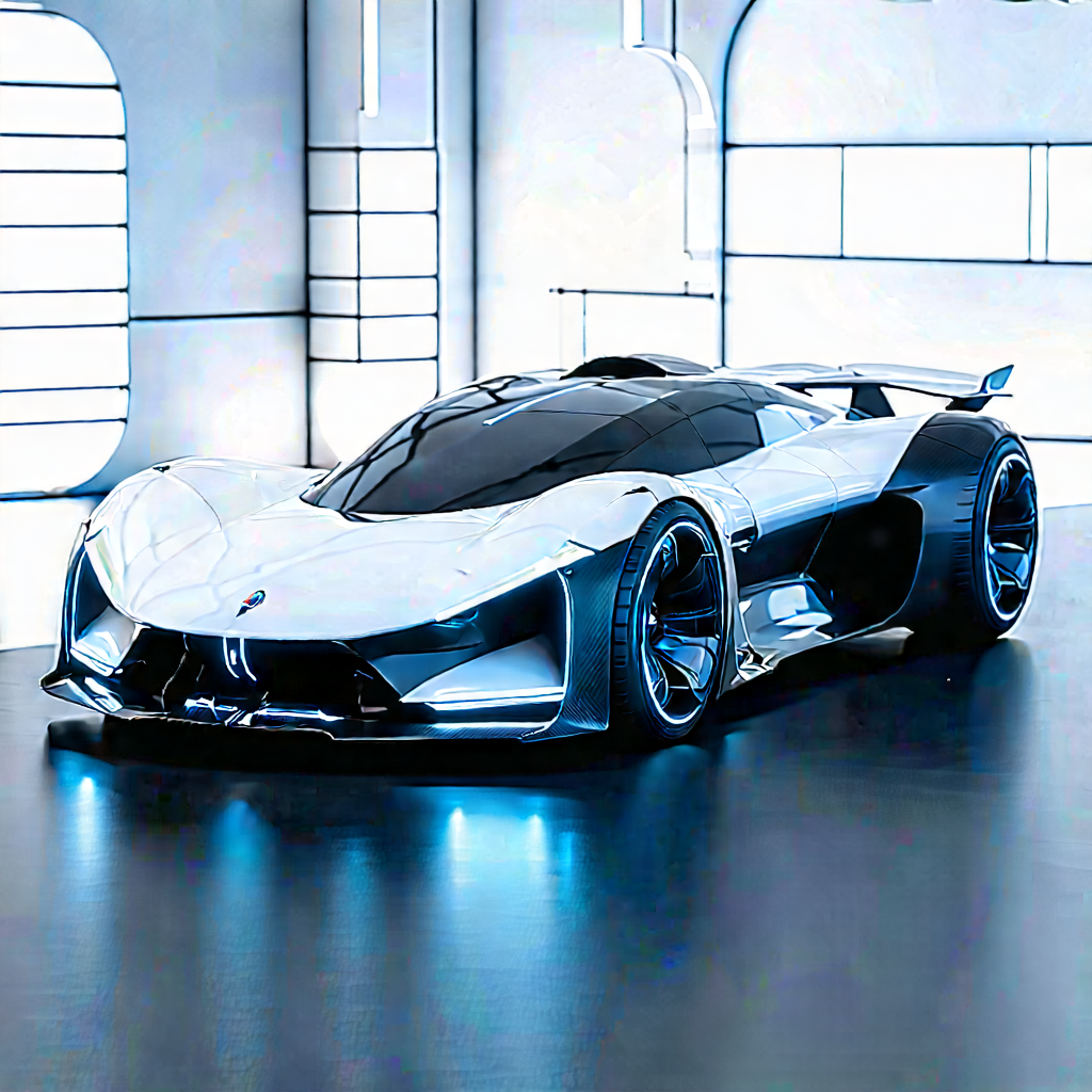 Innovative Electric Vehicle Design With White Sports