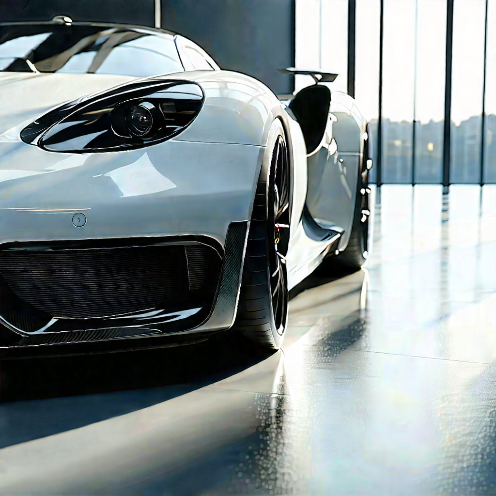 Automotive Technology In Tech Office With White Sports