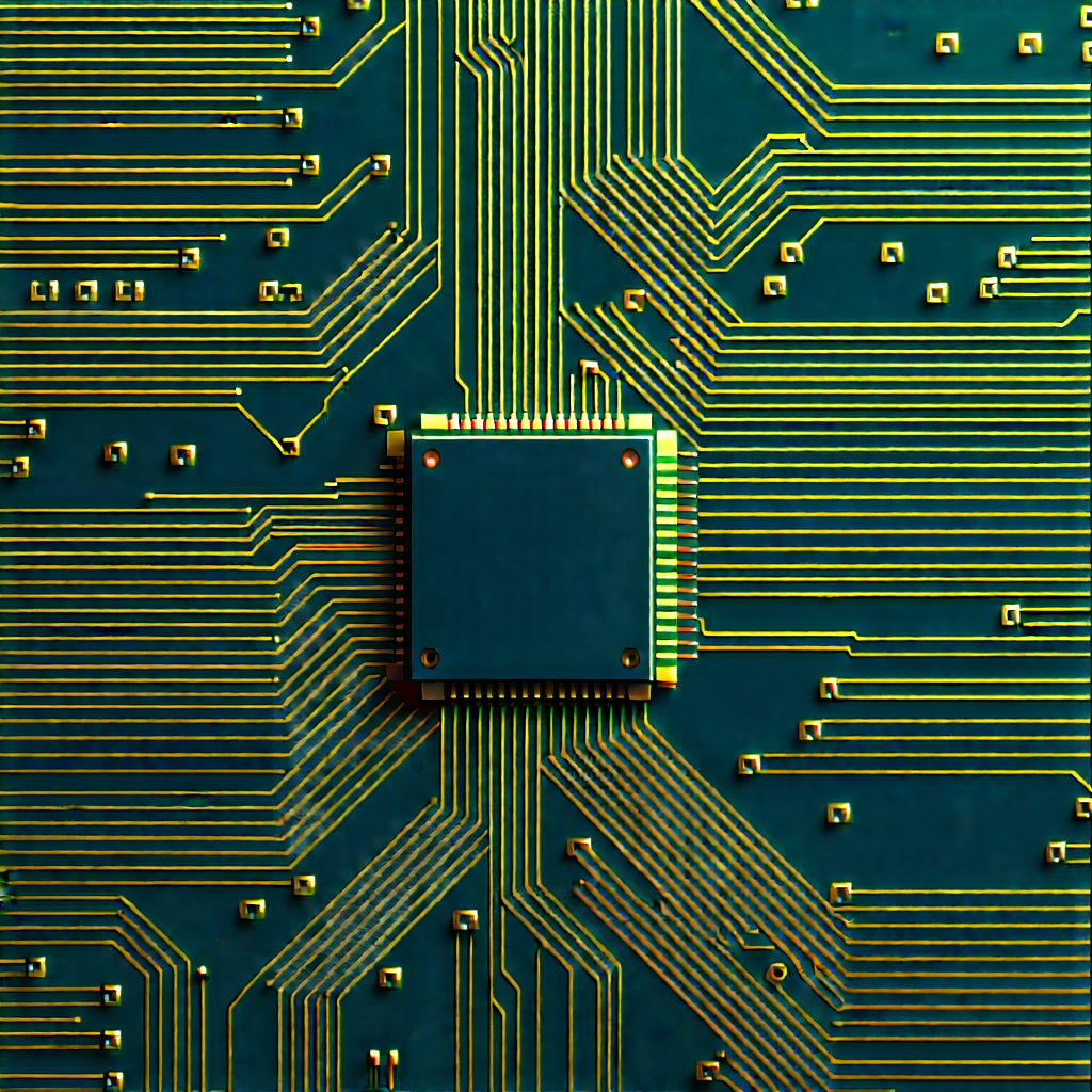 Close-up of electronic circuit
