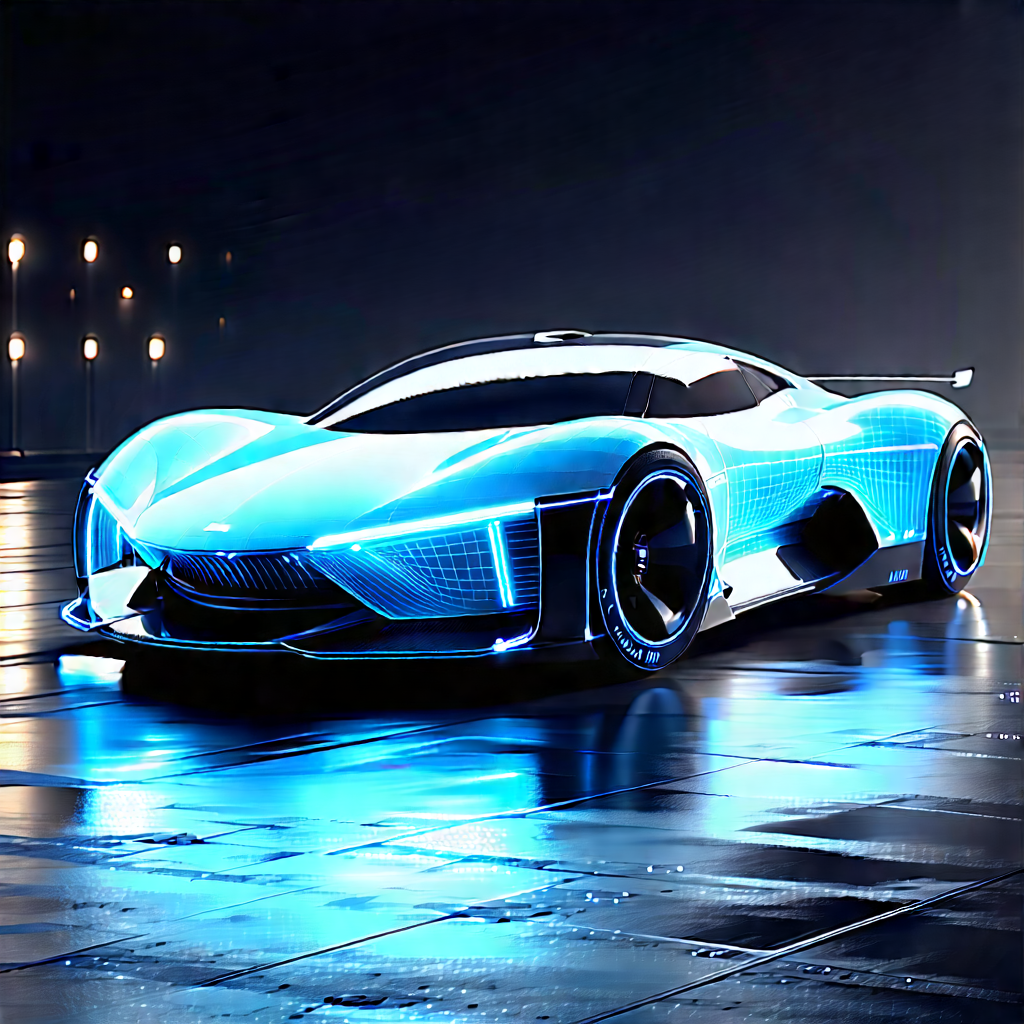 Innovative Electric Vehicle Design With Futuristic Blue