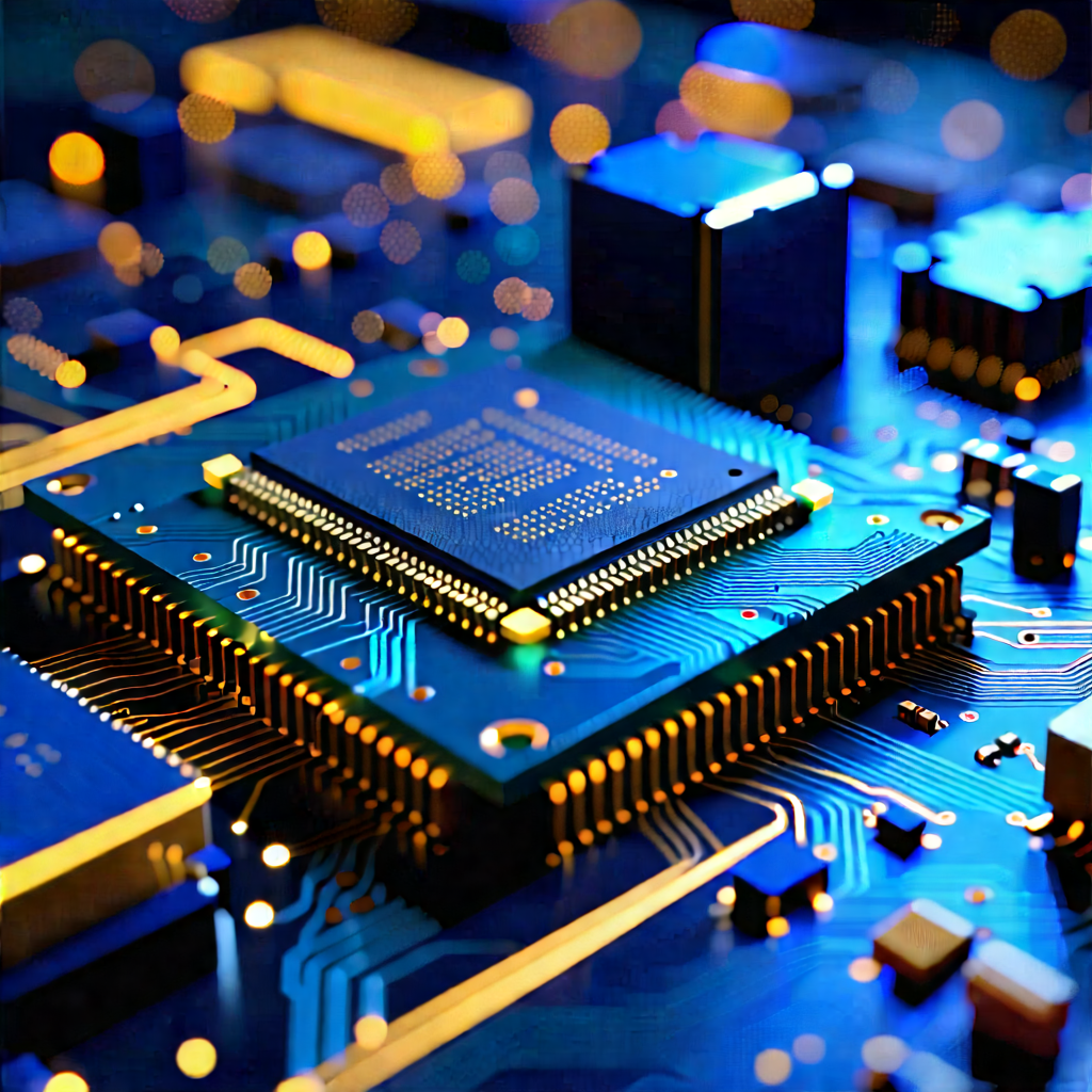 Close-up of electronic circuit