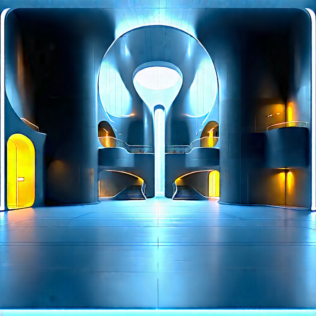 Futuristic Innovation Hub With Large, Modern