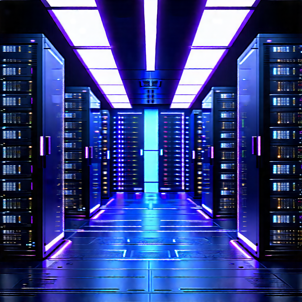 Futuristic server room