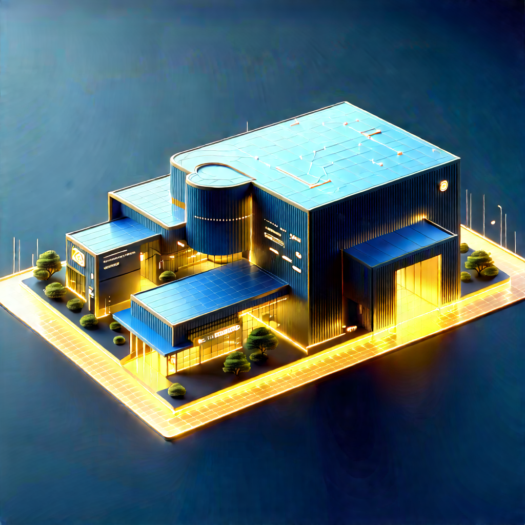 Futuristic Innovation Hub With Large, Futuristic