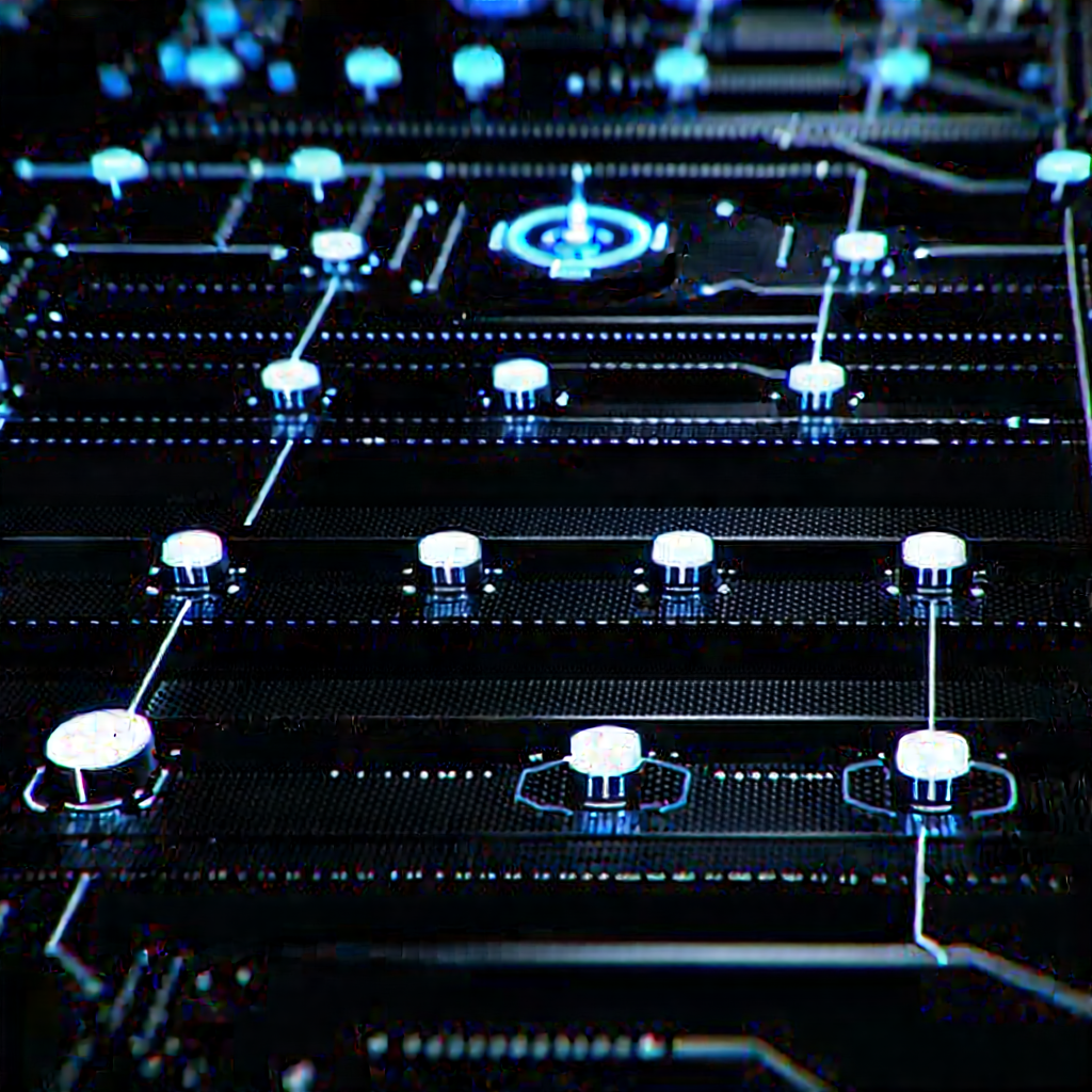Close-up of sensor array