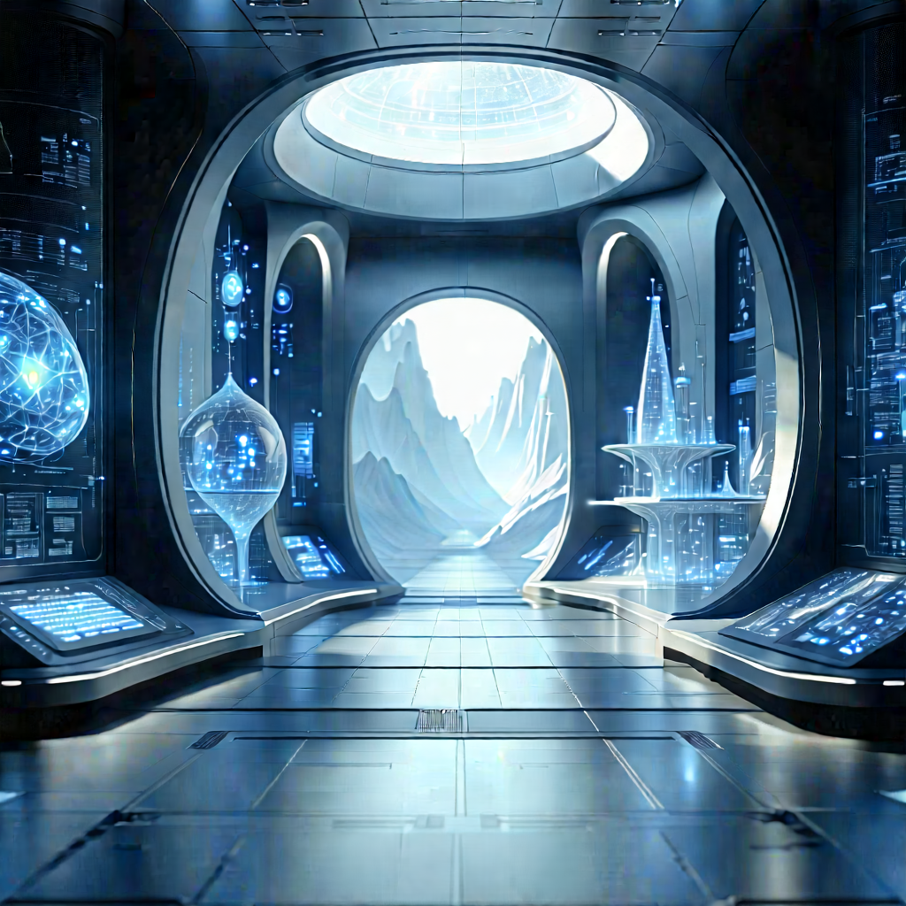 Futuristic Research Laboratory With Futuristic Scene,