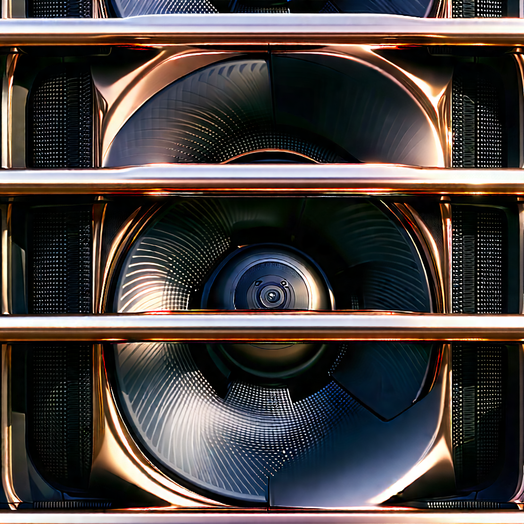 Close-up Of Cooling System With Close-up Large