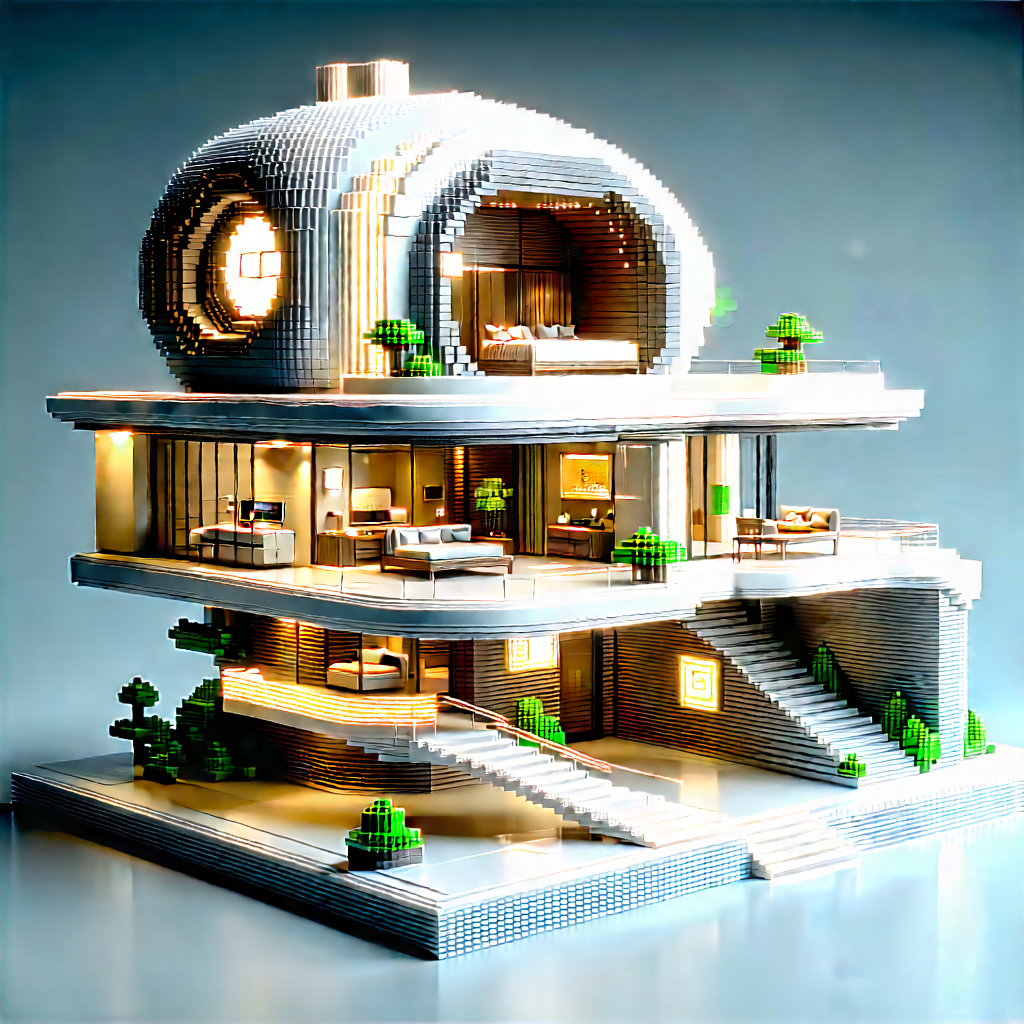 Futuristic Smart Home With Large, Modern