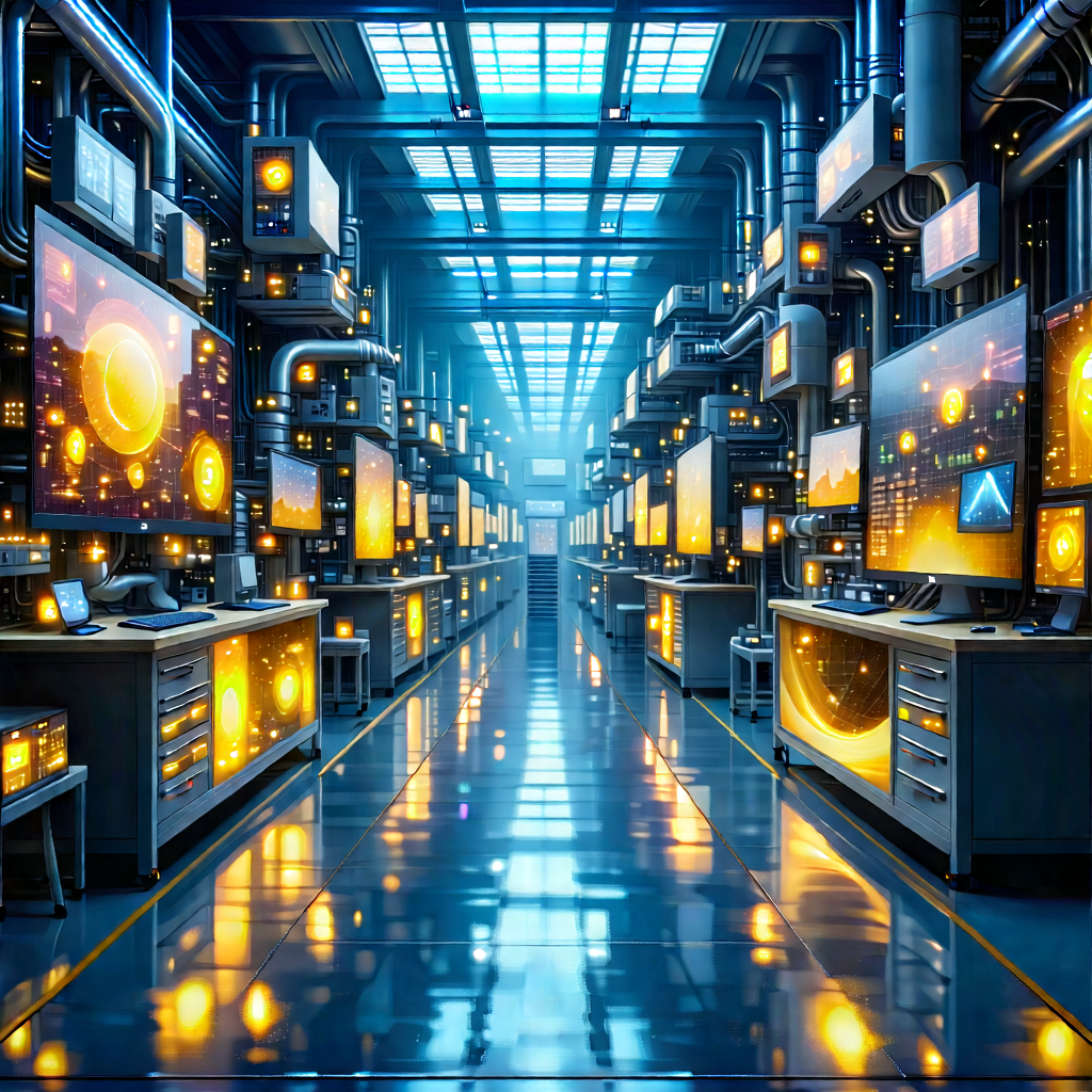 Educational Technology In Manufacturing Facility With Image, There