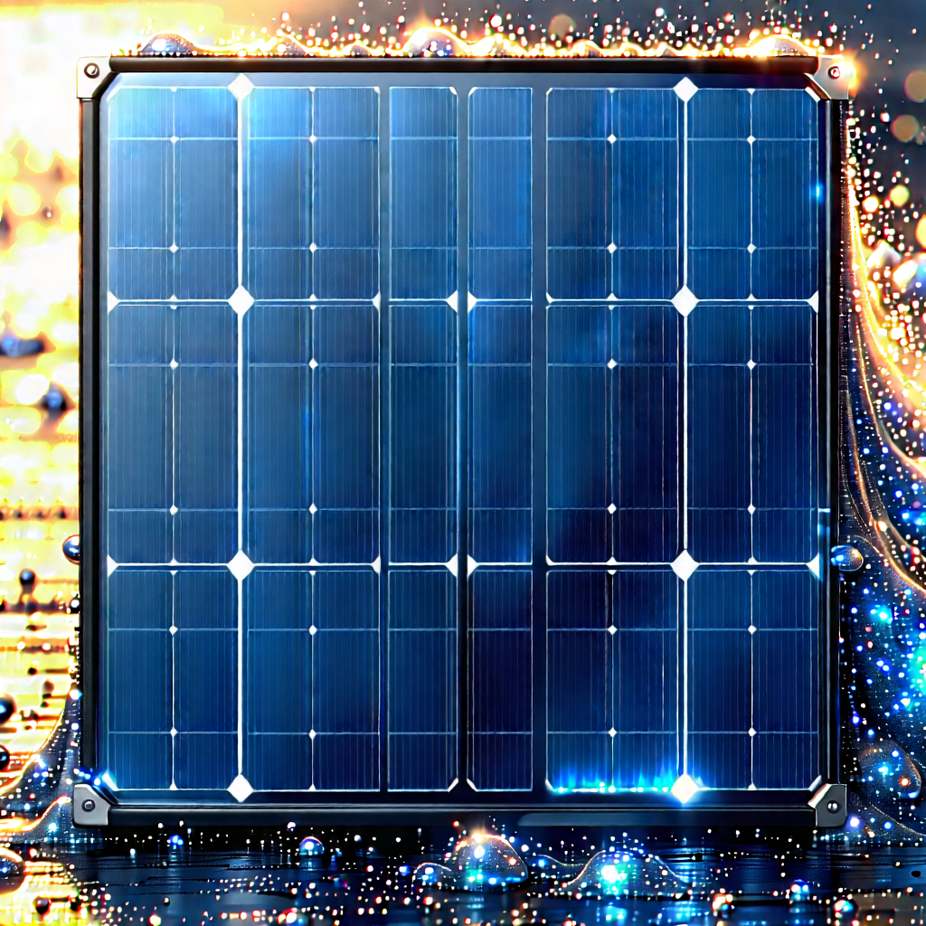 Solar Panel With Digital Particles With Solar Panel