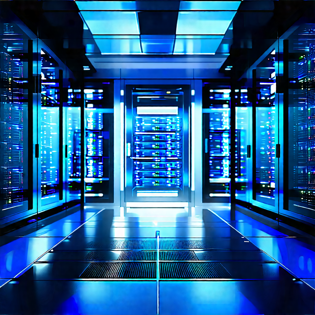 Futuristic Server Room With Image, There