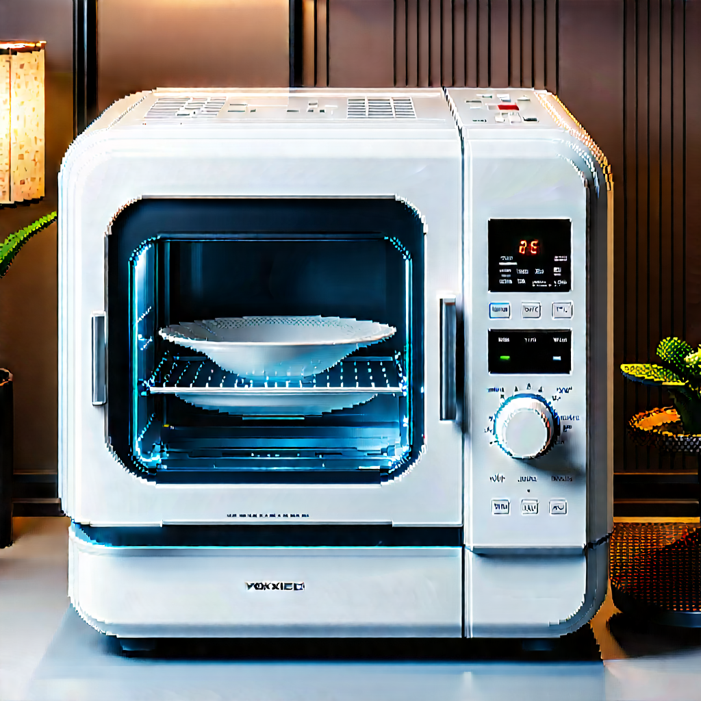 Innovative Smart Appliance Design With White Microwave