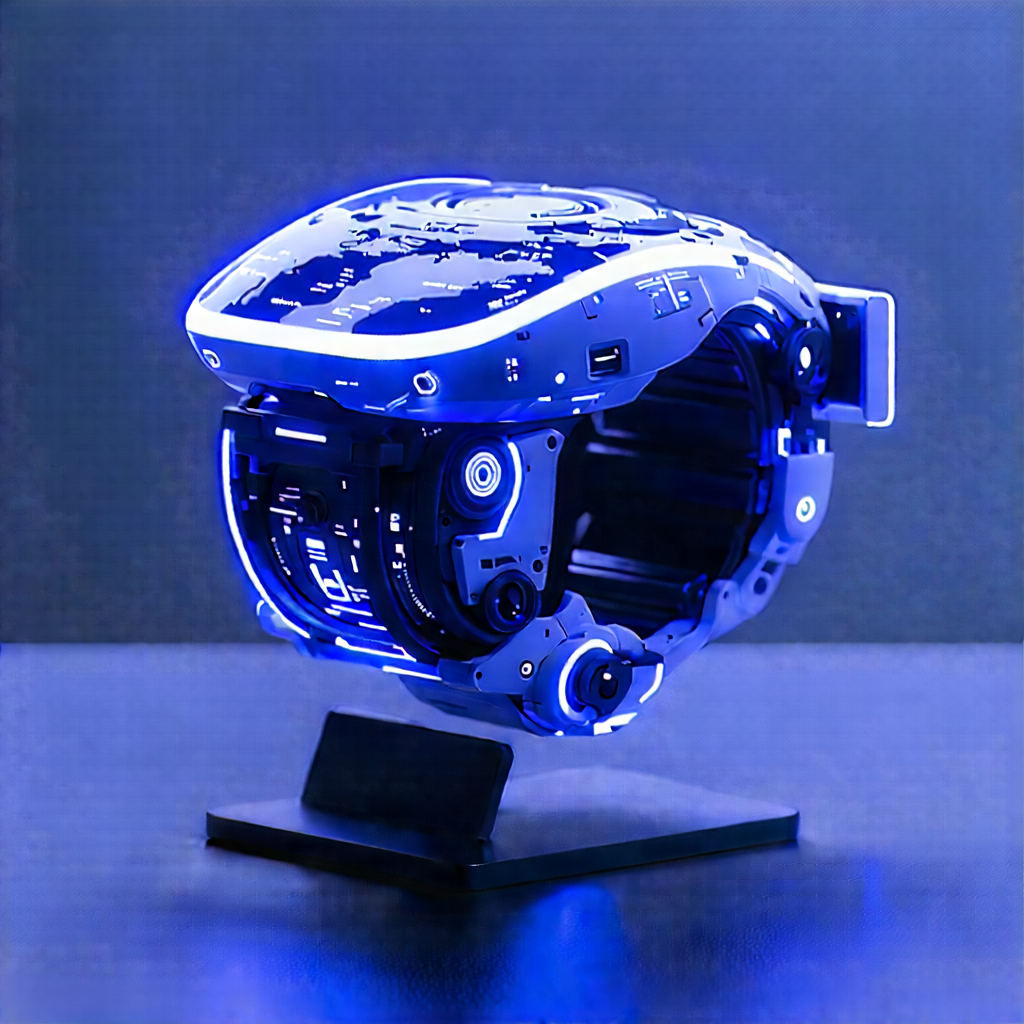 Innovative Wearable Device Design With Blue Sphere
