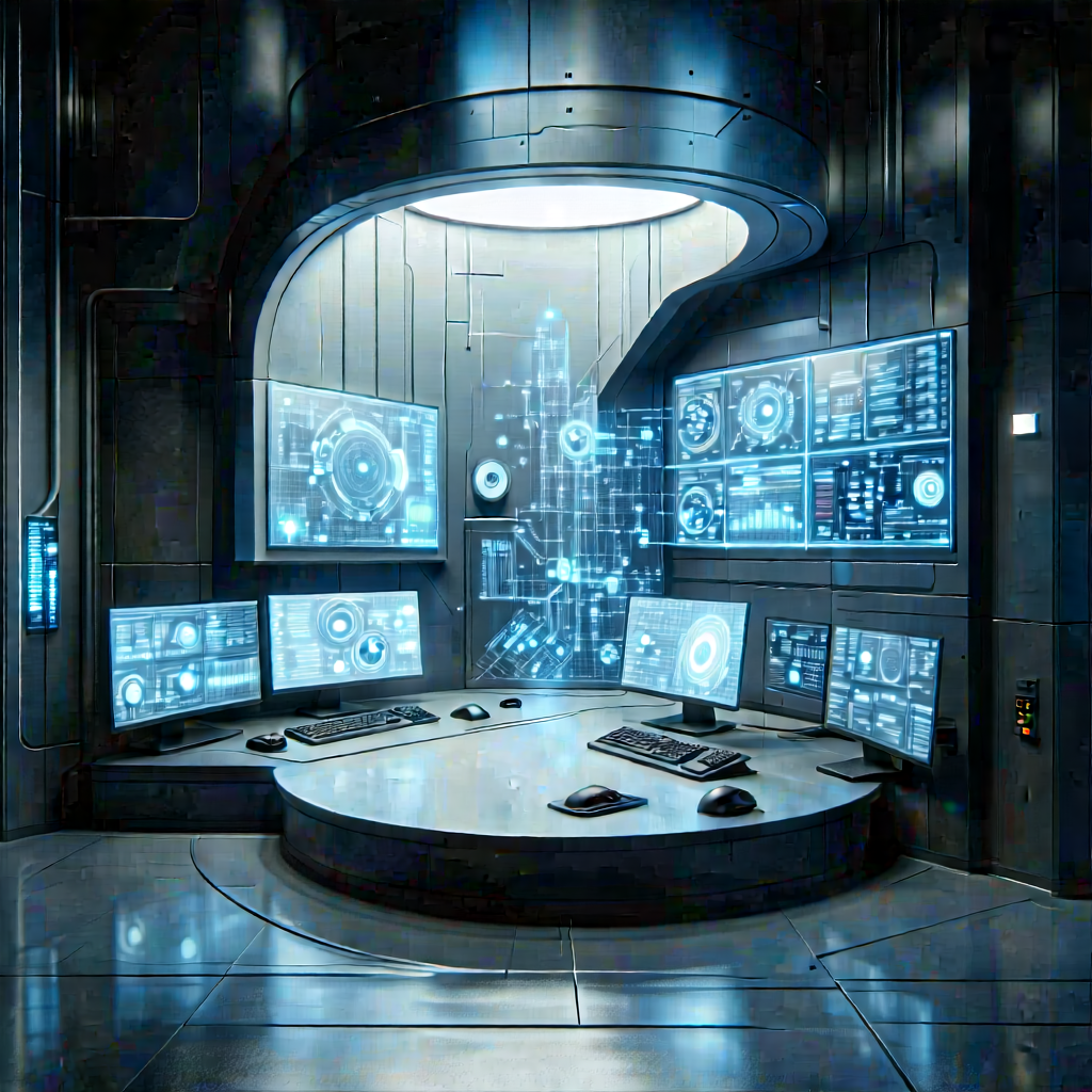 Educational Technology In Manufacturing Facility With Futuristic Setting,