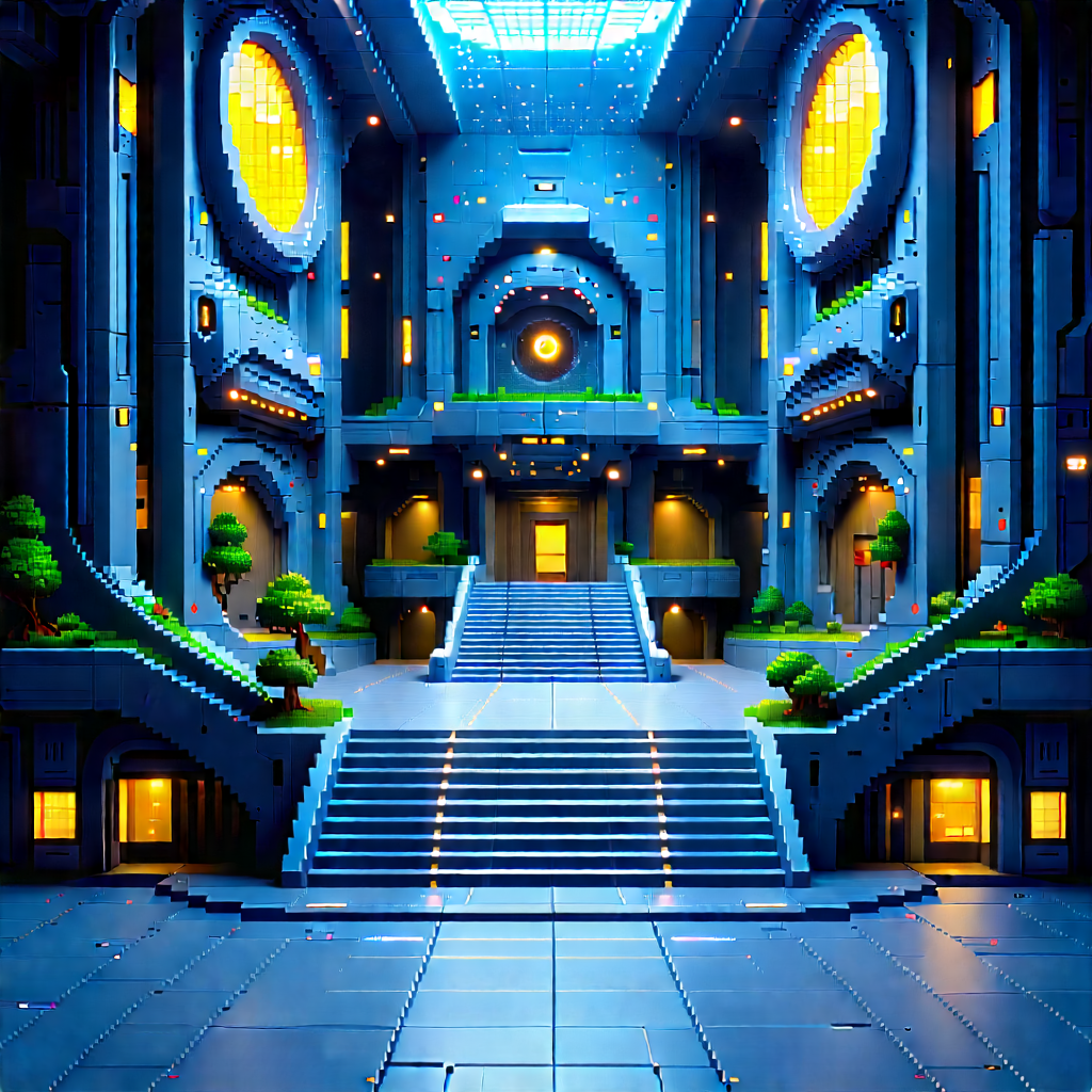 Futuristic Innovation Hub With Image, There